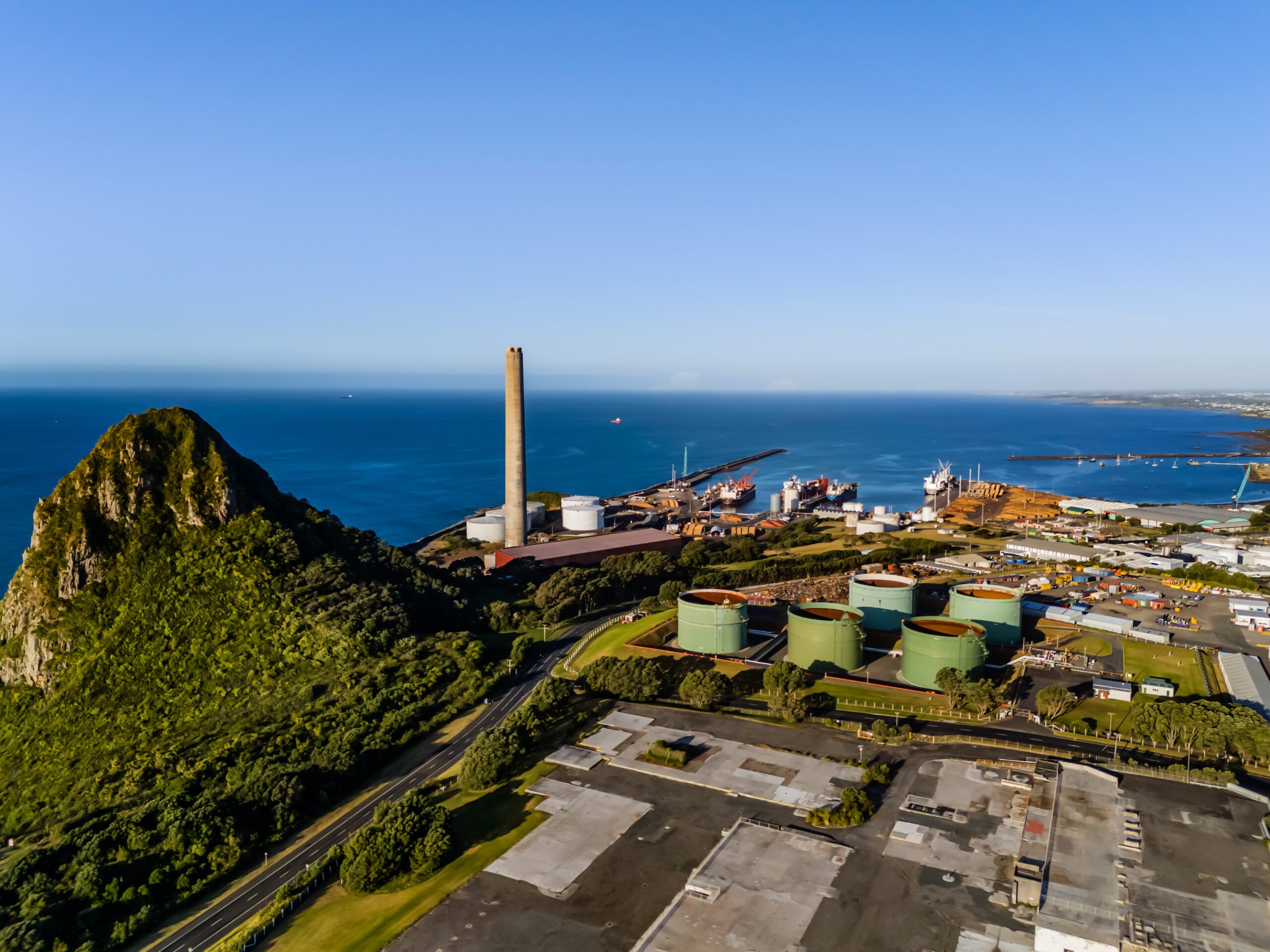 Location of Parititu Tank farm on the New Plymouth coastline